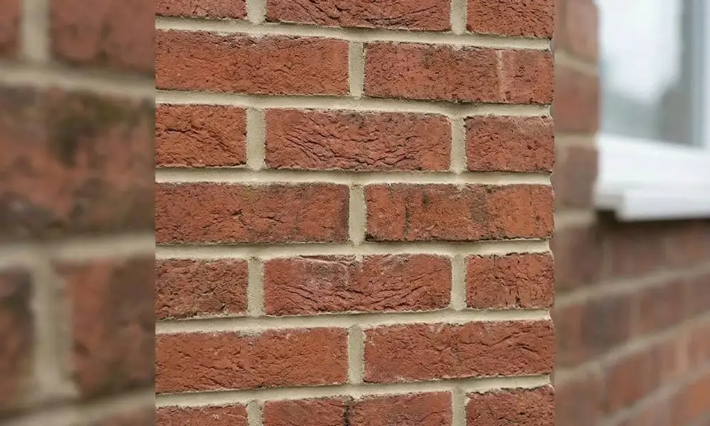 Freshly repointed brickwork on a Stoke-on-Trent property completed by Potteries Fascias