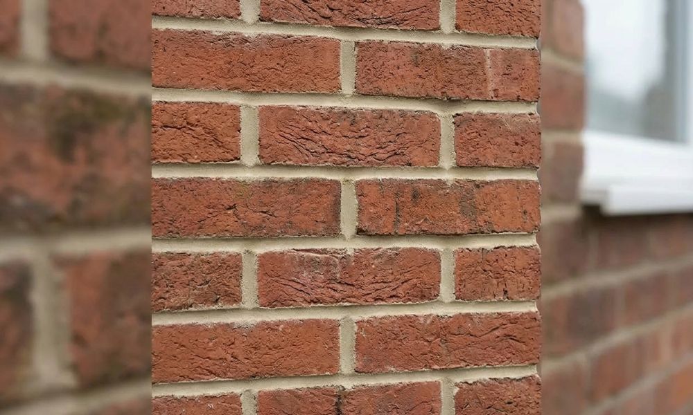 Freshly repointed brickwork on a Stoke-on-Trent property completed by Potteries Fascias